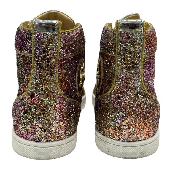 $1250 Christian Louboutin multi bip bip glitter disco sneakers size 9 / eu 39 - Picture 9 of 9